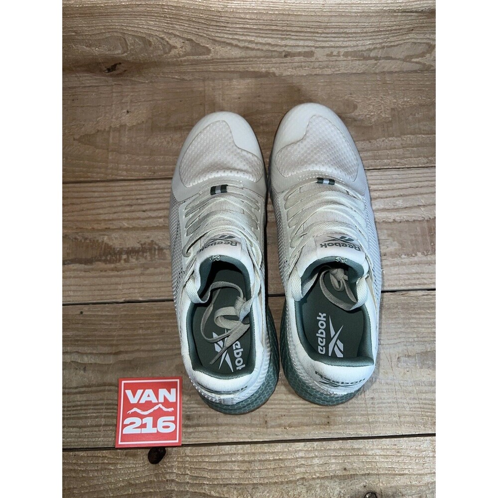NEW SZ 10-11.5: Men’s Reebok FLASHFILM Cross Training Shoes: Green & White - Picture 5 of 8